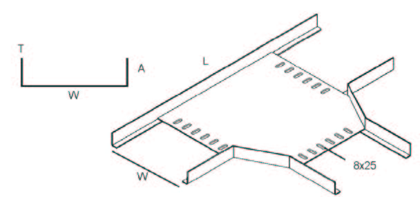 Standard Cable Tray Horizontal Tee Connection - Image 2