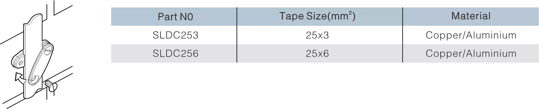 Swing Lid DC Tape Clip Swing Lid DC Tape Clip