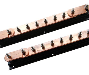 Earth bars with stainless steel fixings